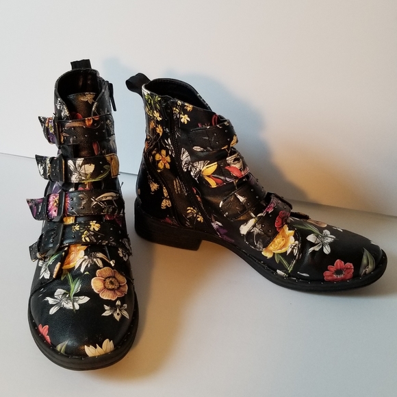 Steve Madden Floral boots Sz 7 - Picture 3 of 11